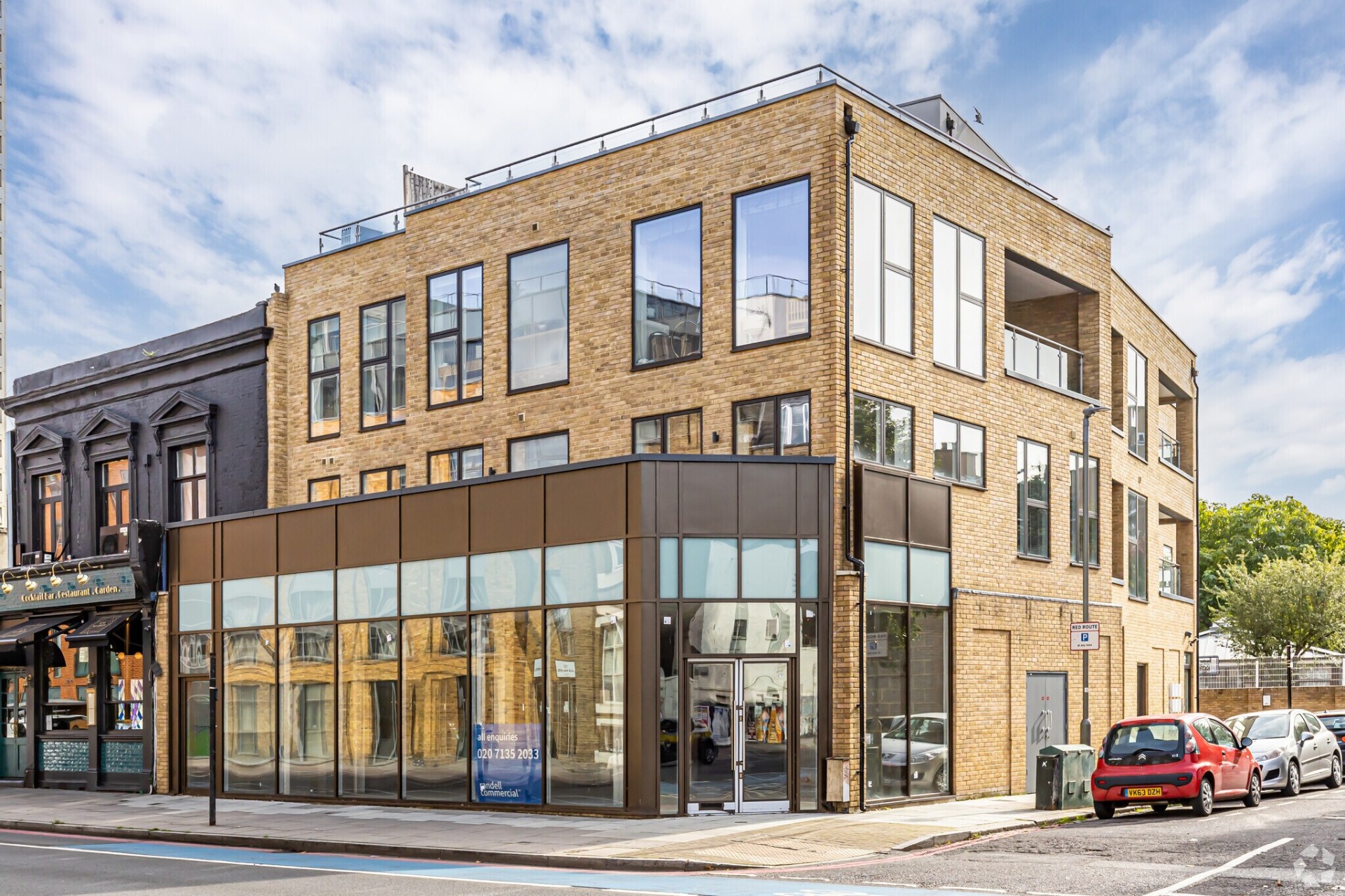 345 Battersea Park Road, corner brick building development